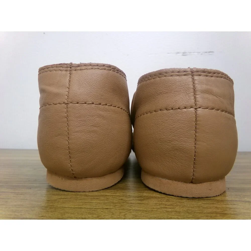 Pre-Owned Dance Jazz Shoes Dance Class Girls 3M Child Slip On Leather Split Sole